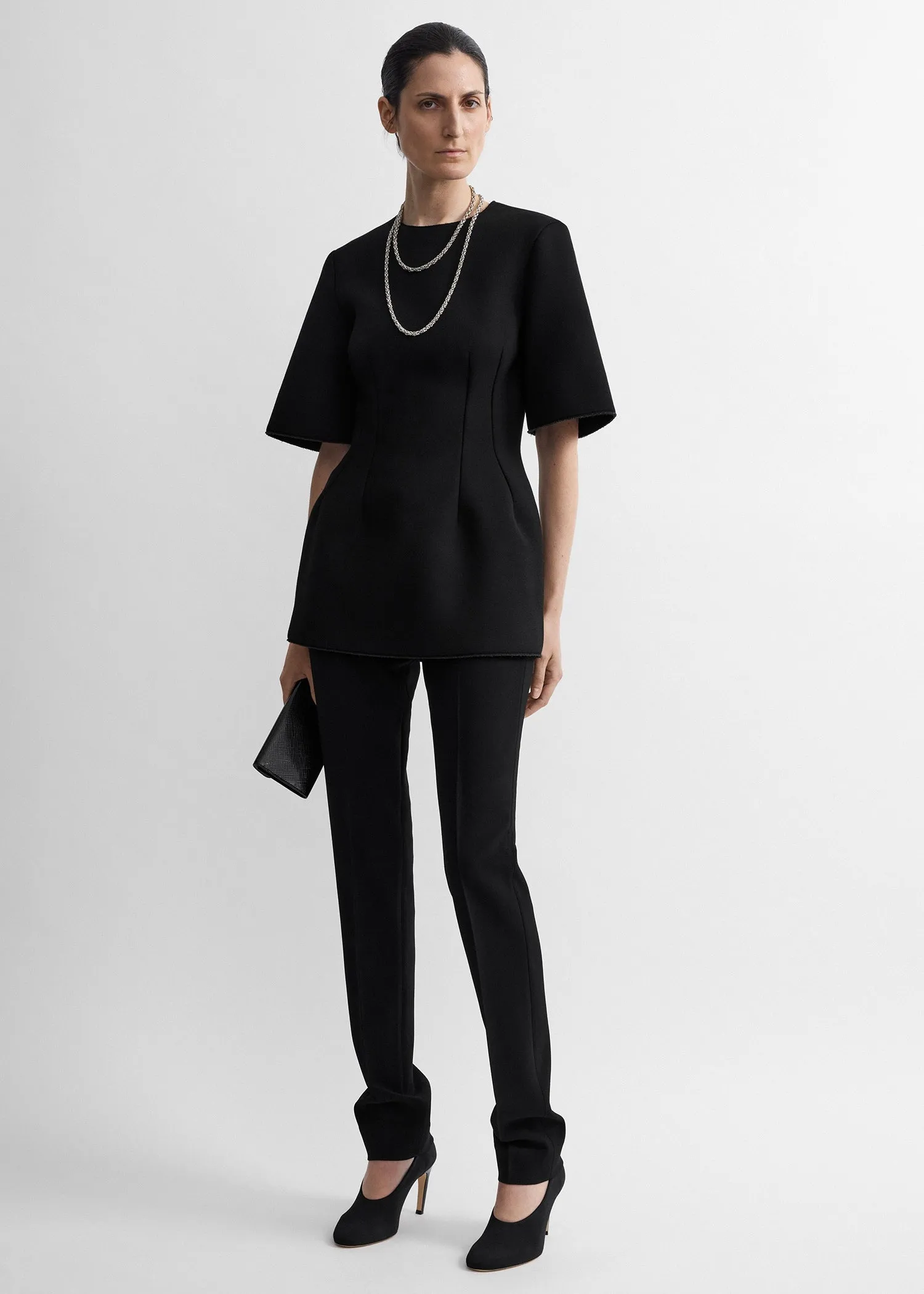 Sculptural scuba top black sold by Toteme product image thumbnail 2