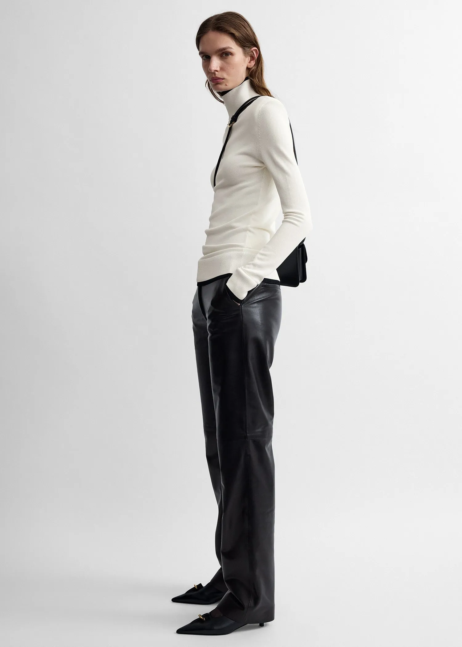 Fitted ribbed top off-white sold by Toteme product image thumbnail 2