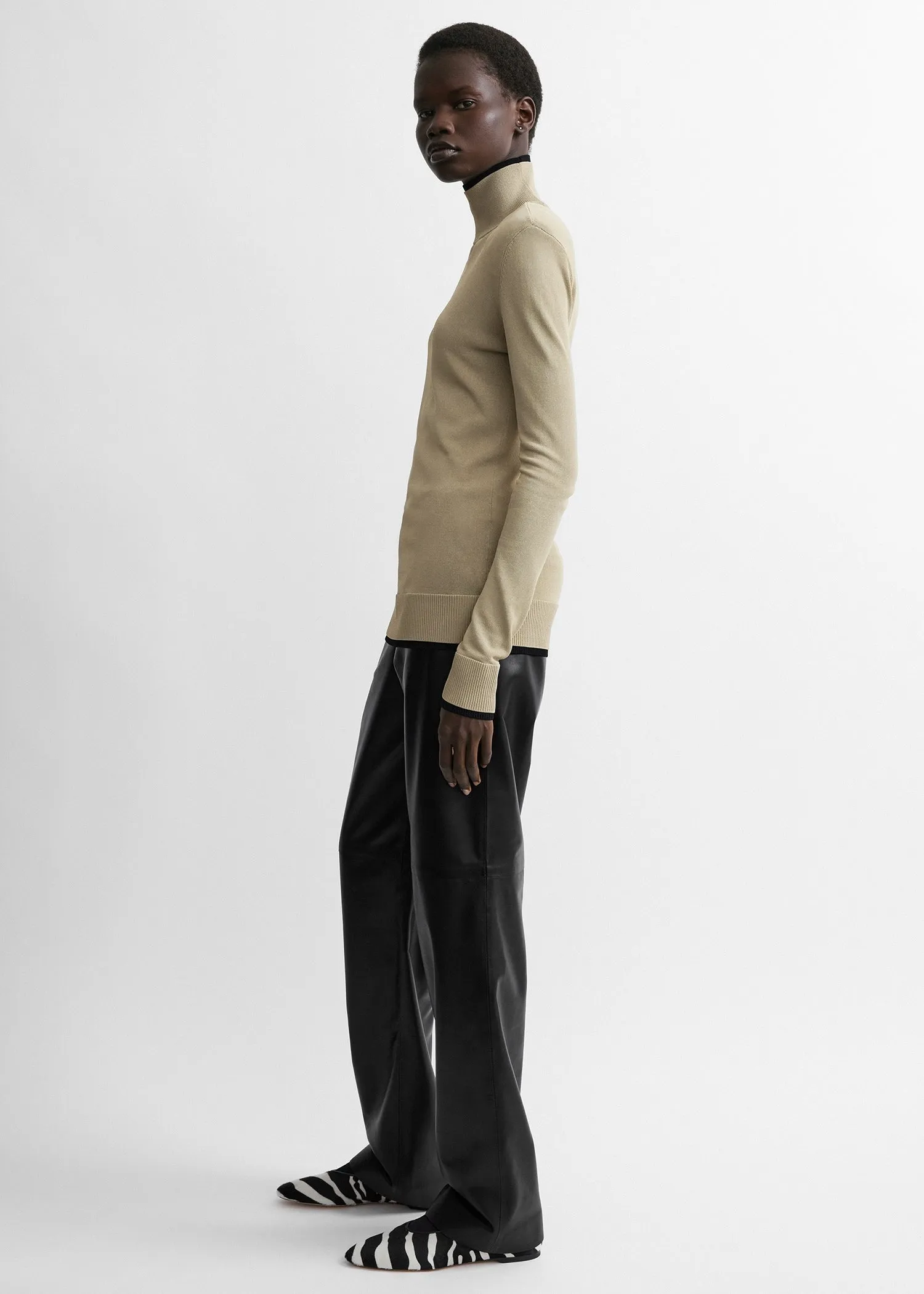 Fitted ribbed top sage sold by Toteme product image thumbnail 2