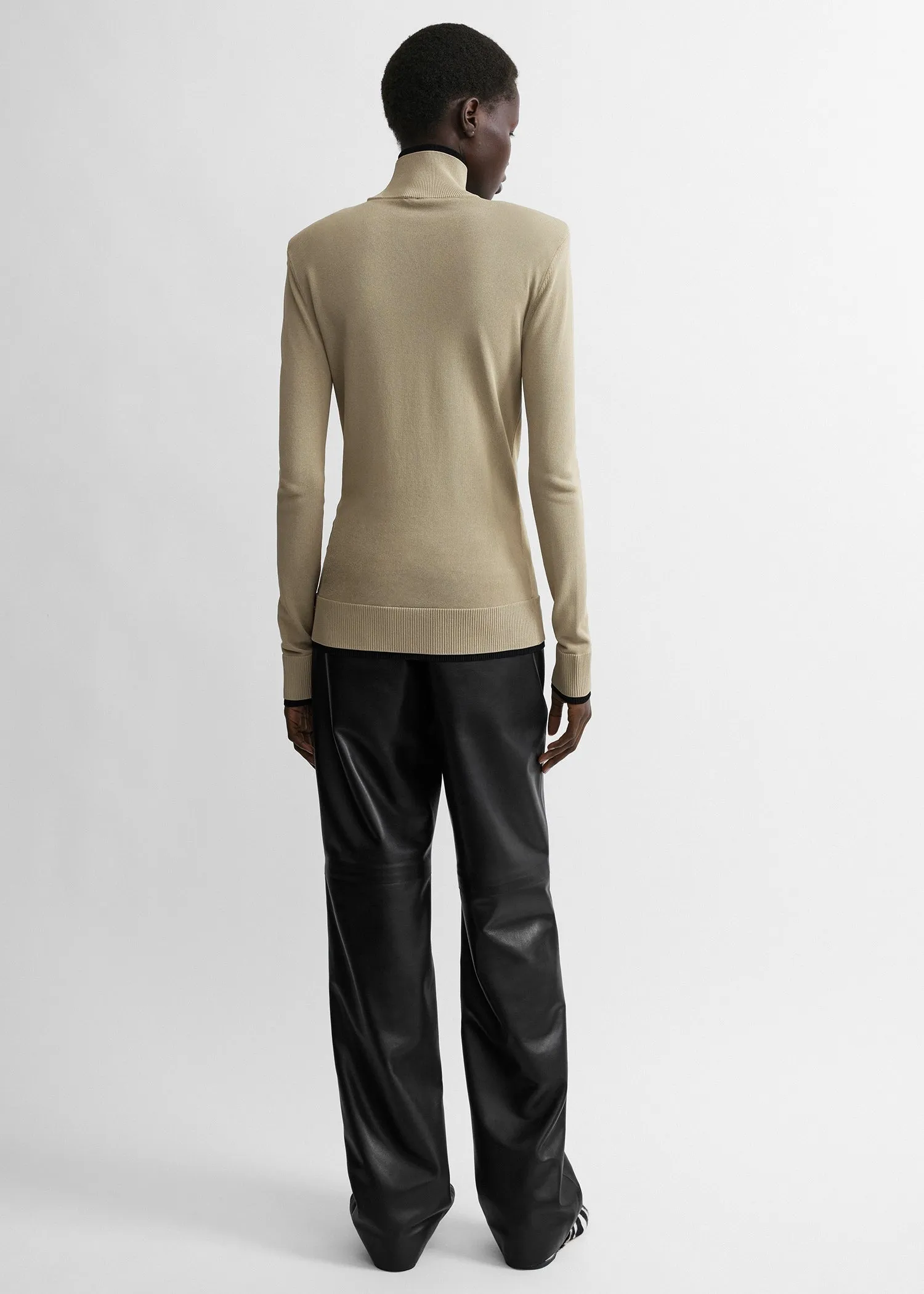 Fitted ribbed top sage sold by Toteme product image thumbnail 3