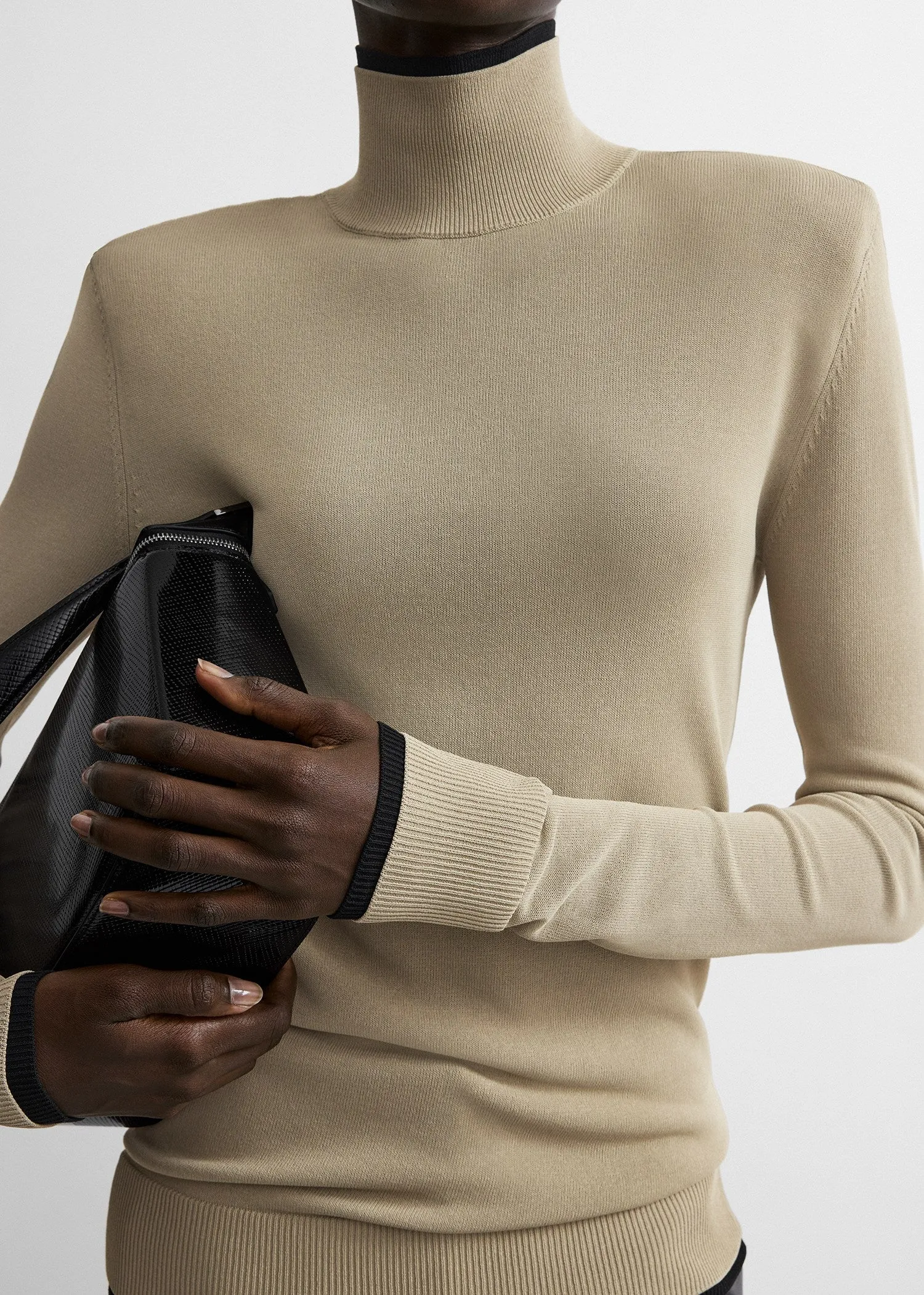 Fitted ribbed top sage sold by Toteme product image thumbnail 4