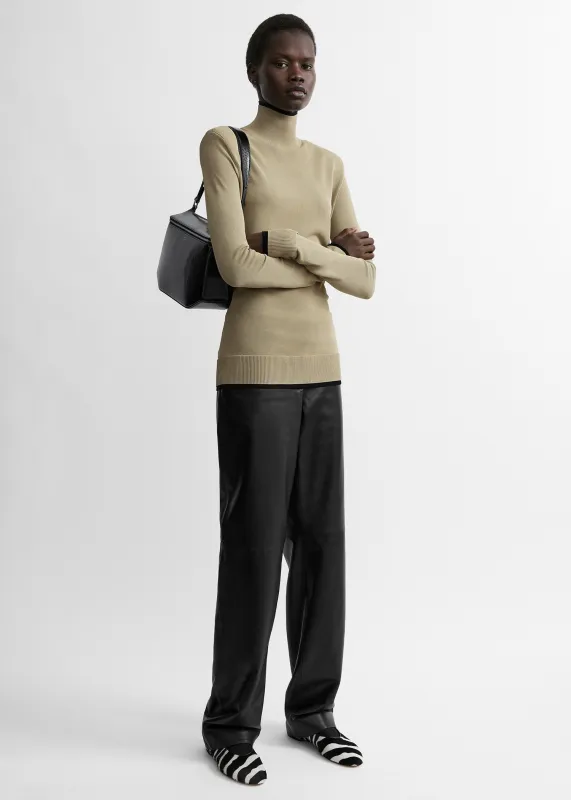 Fitted ribbed top sage made by Toteme