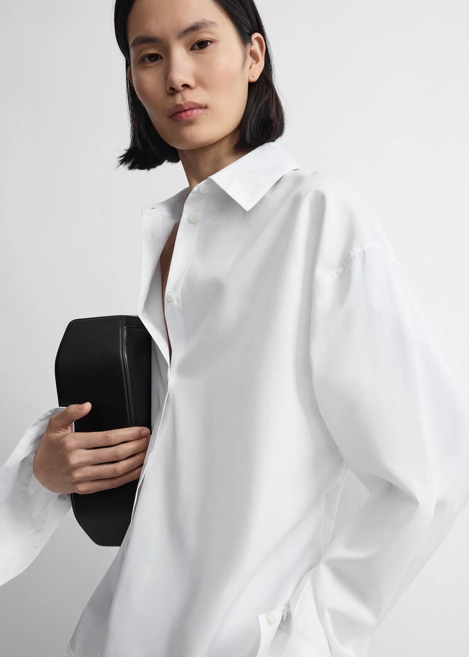 Boxy poplin shirt white sold by Toteme product image thumbnail 4