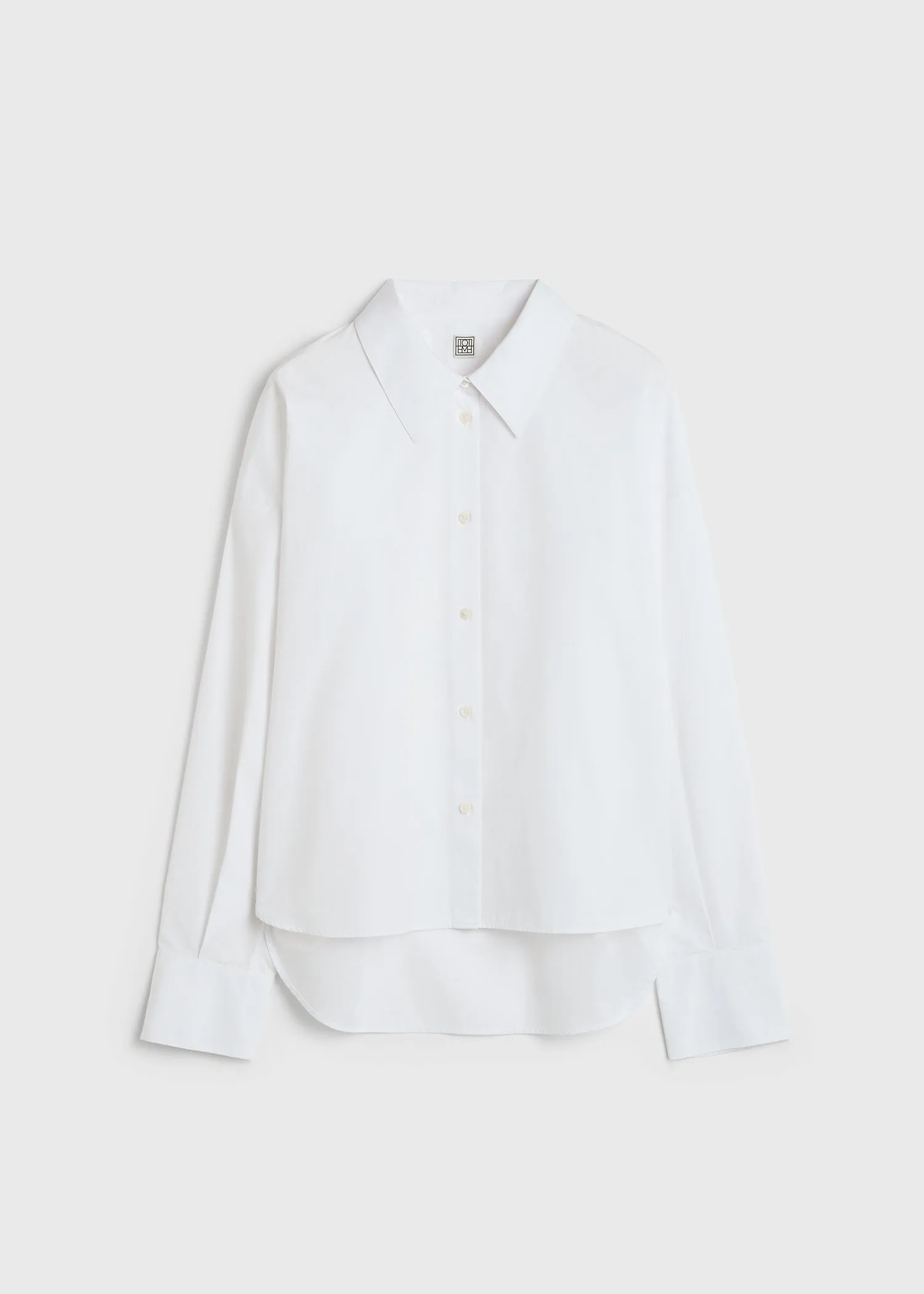 Boxy poplin shirt white sold by Toteme product image thumbnail 5