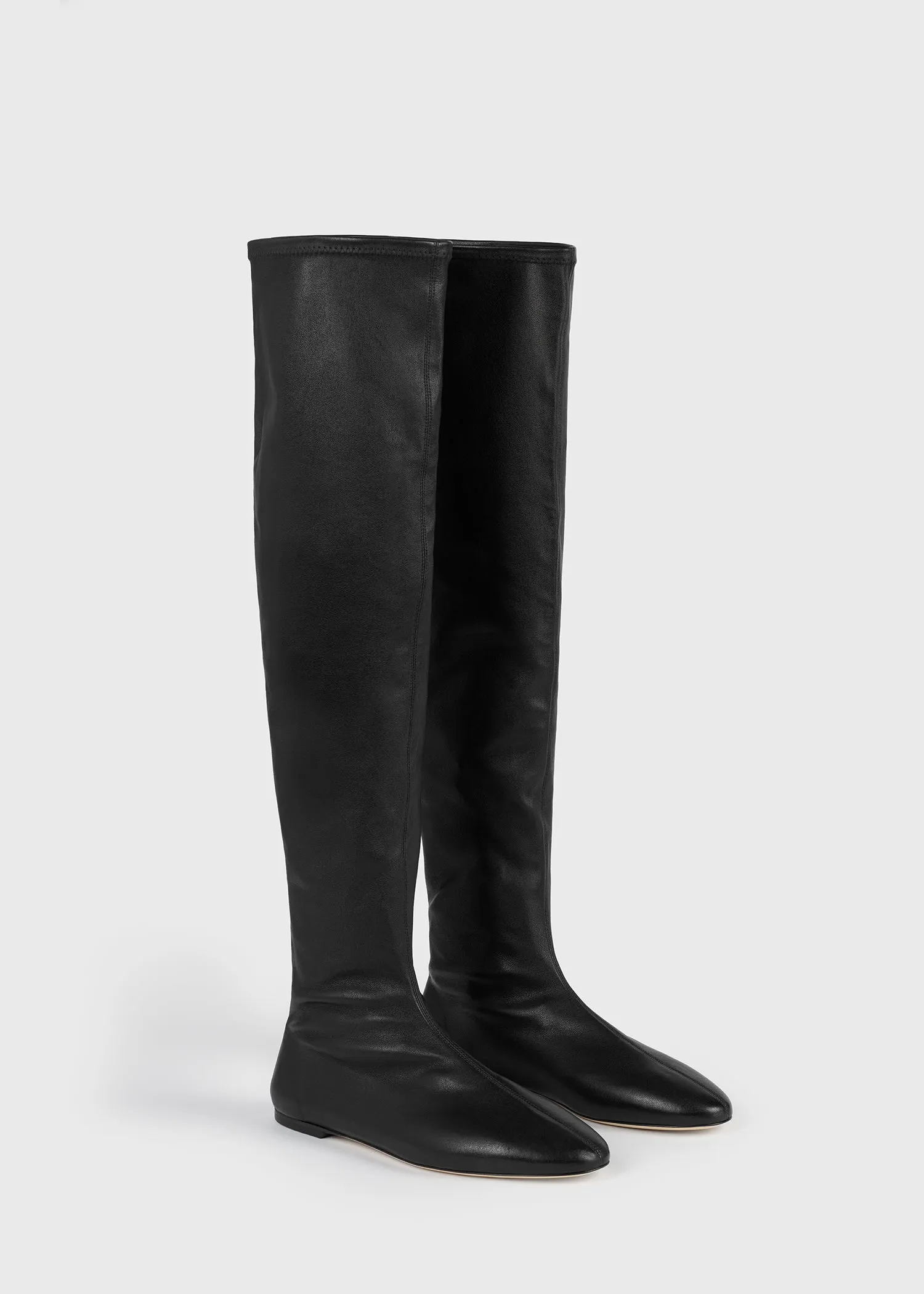Deconstructed stretch nappa boots black sold by Toteme product image thumbnail 4