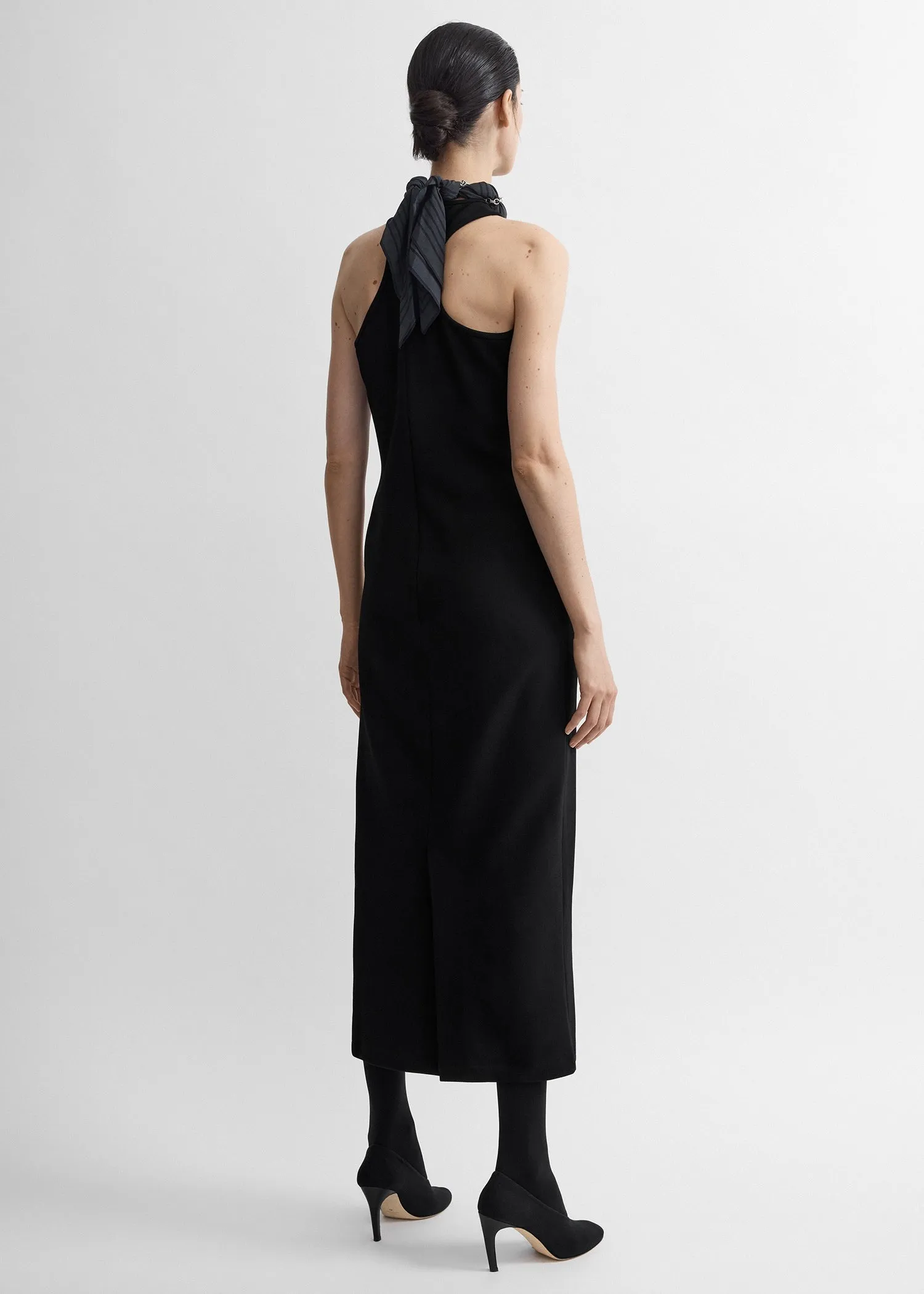 Deep curve tank dress black sold by Toteme product image thumbnail 3