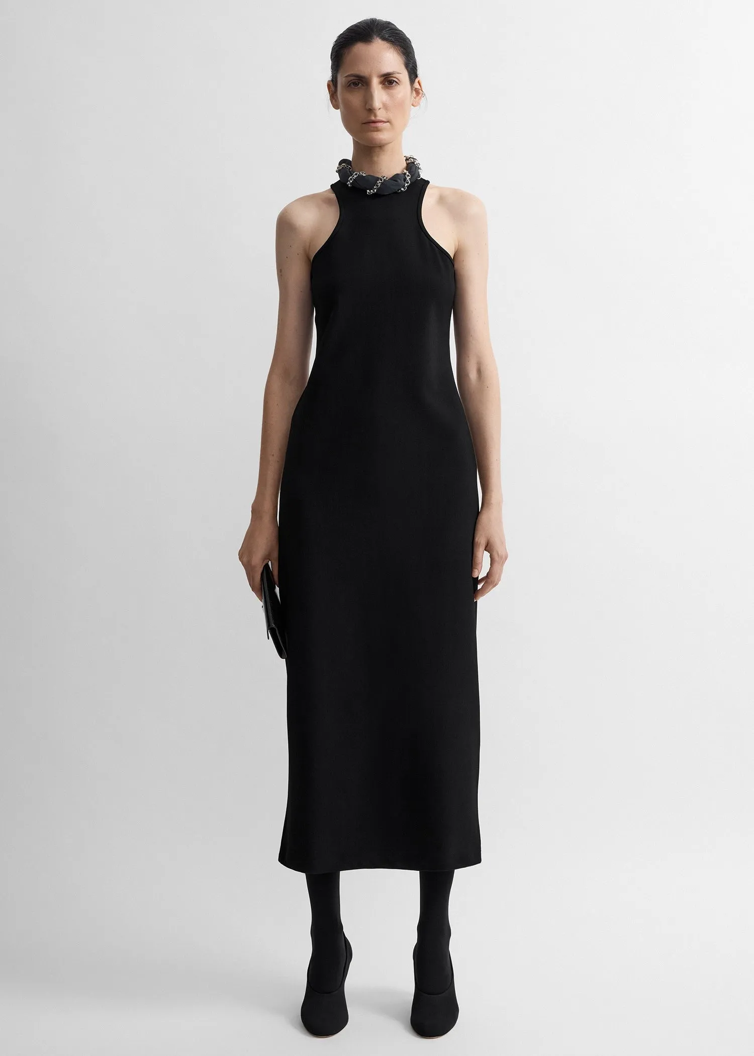Deep curve tank dress black sold by Toteme product image thumbnail 5