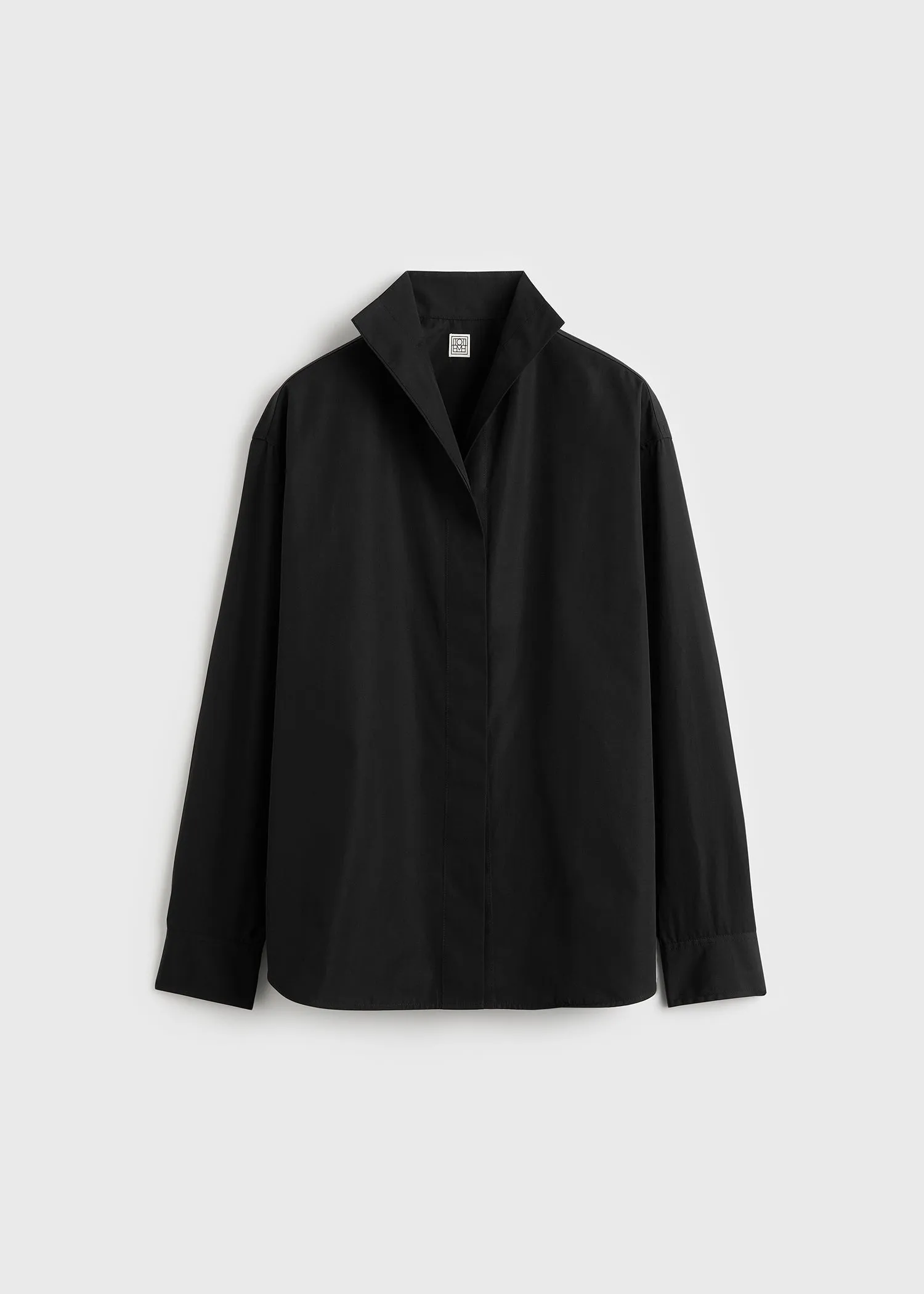 Sharp poplin shirt black sold by Toteme product image thumbnail 5