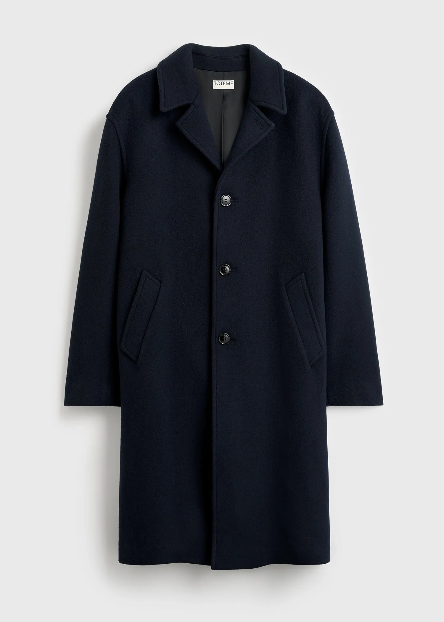 Relaxed coat dark navy sold by Toteme product image thumbnail 5