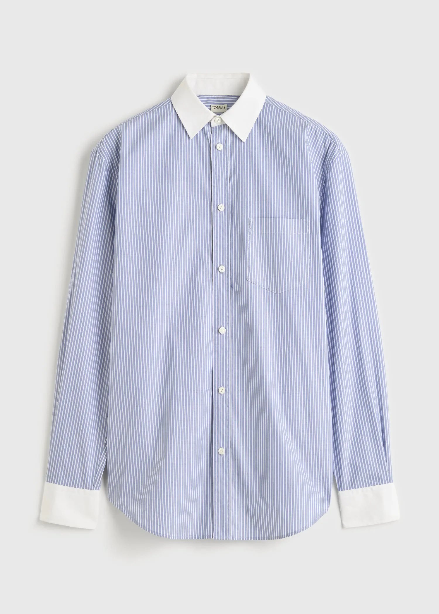 Shrunk shirt blue/white sold by Toteme product image thumbnail 5