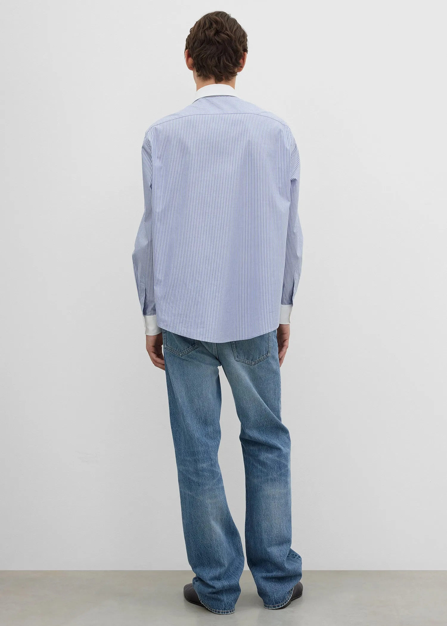 Shrunk shirt blue/white sold by Toteme product image thumbnail 4