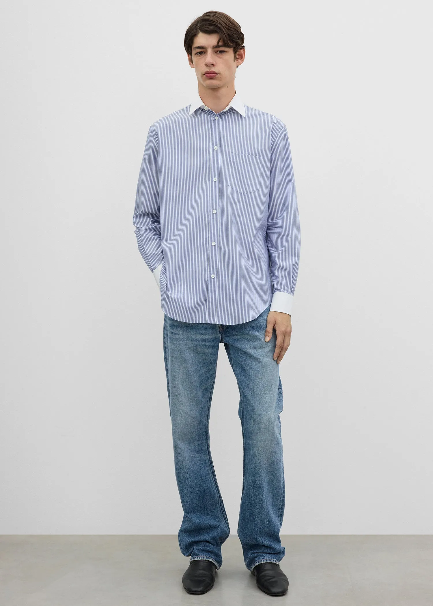 Shrunk shirt blue/white sold by Toteme product image thumbnail 2