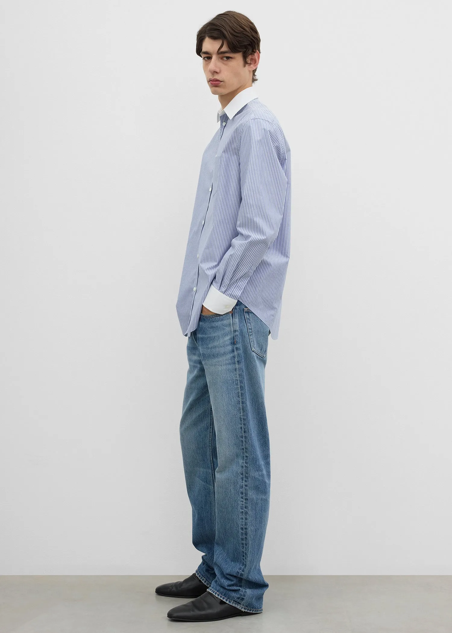 Shrunk shirt blue/white sold by Toteme product image thumbnail 3