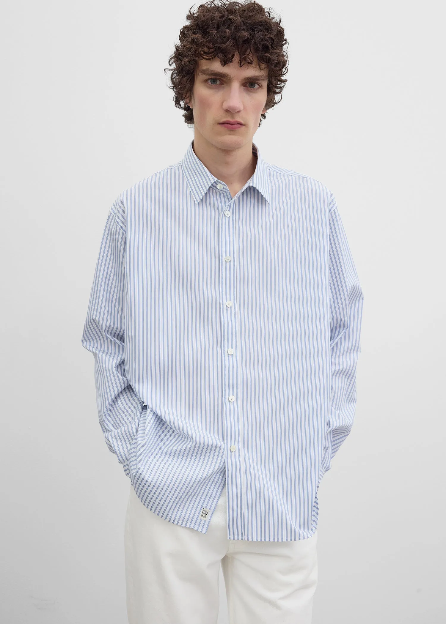Casual shirt white/cobalt/blue sold by Toteme