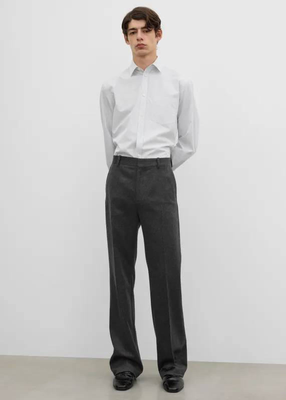 Relaxed trousers charcoal melange made by Toteme