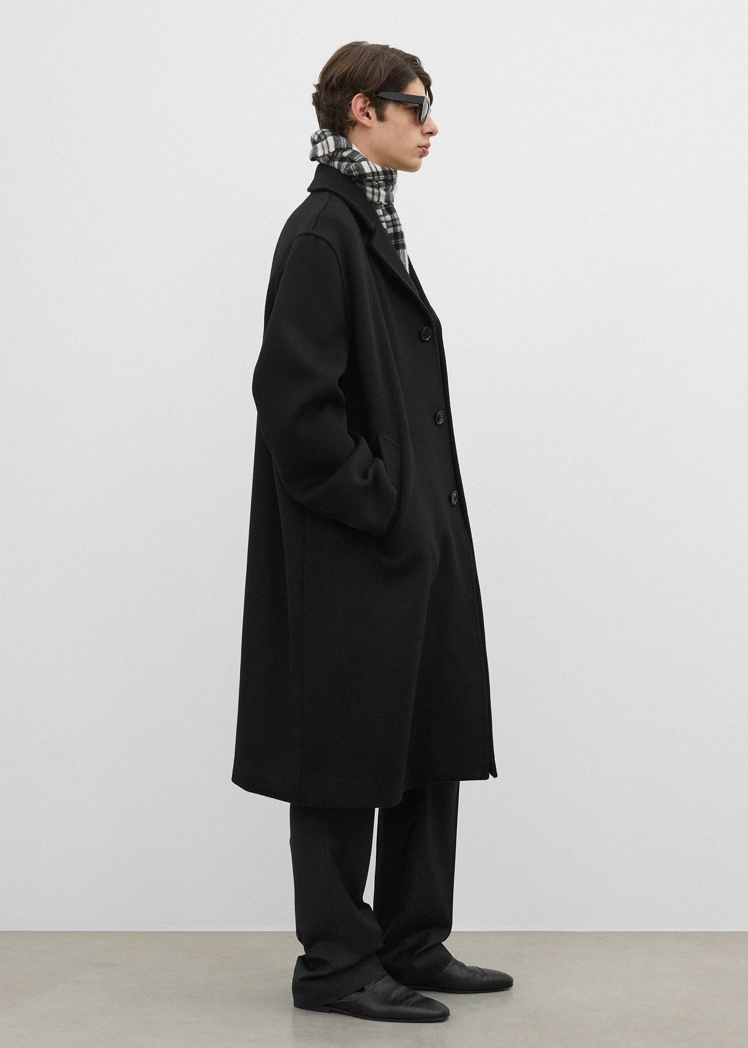Relaxed coat black sold by Toteme product image thumbnail 3