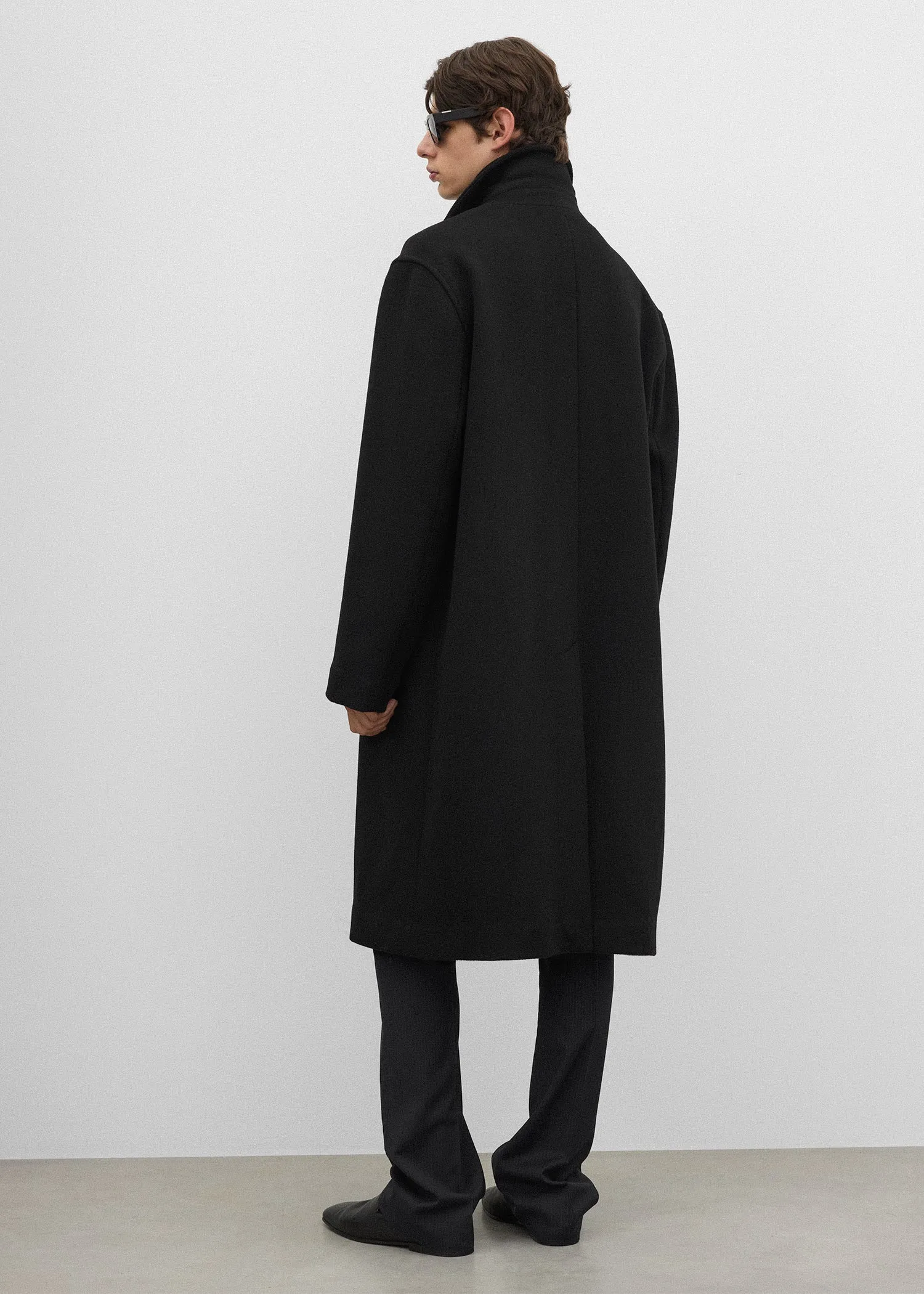 Relaxed coat black sold by Toteme product image thumbnail 4