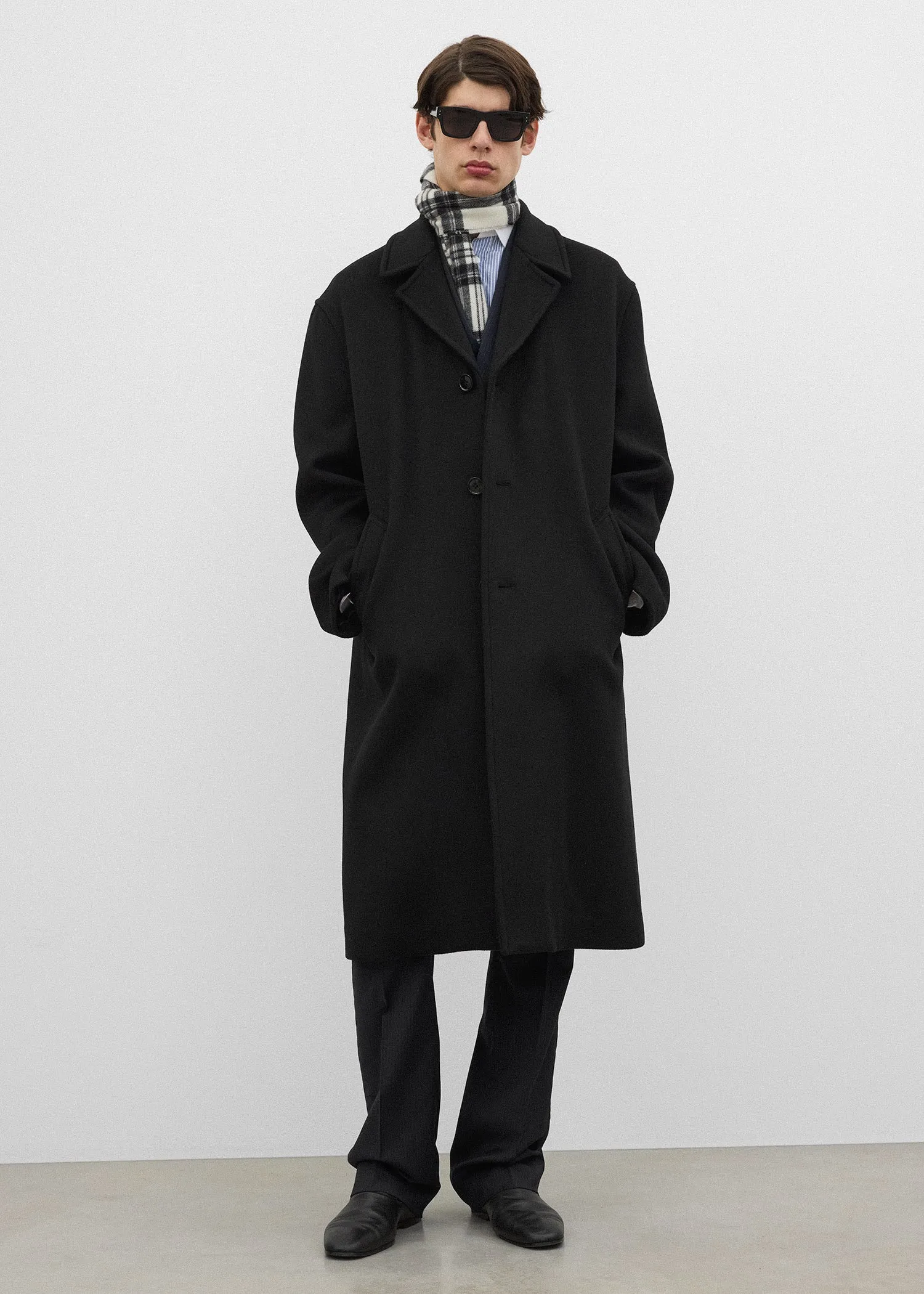 Relaxed coat black sold by Toteme product image thumbnail 2