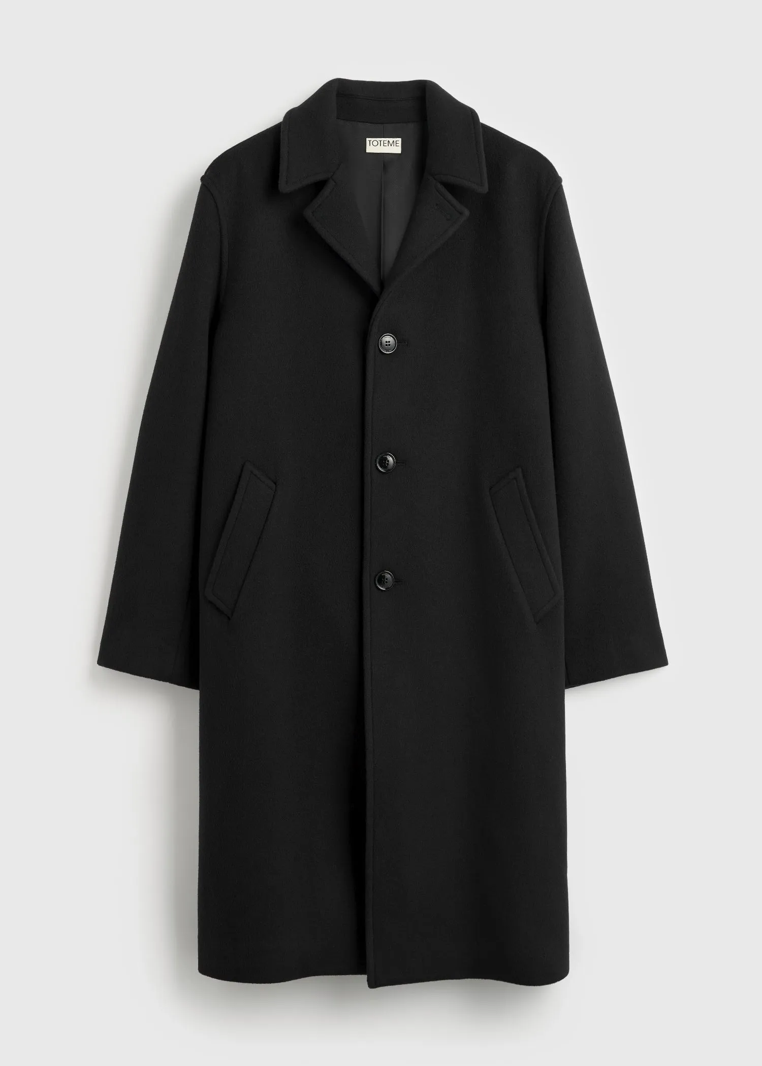 Relaxed coat black sold by Toteme product image thumbnail 5