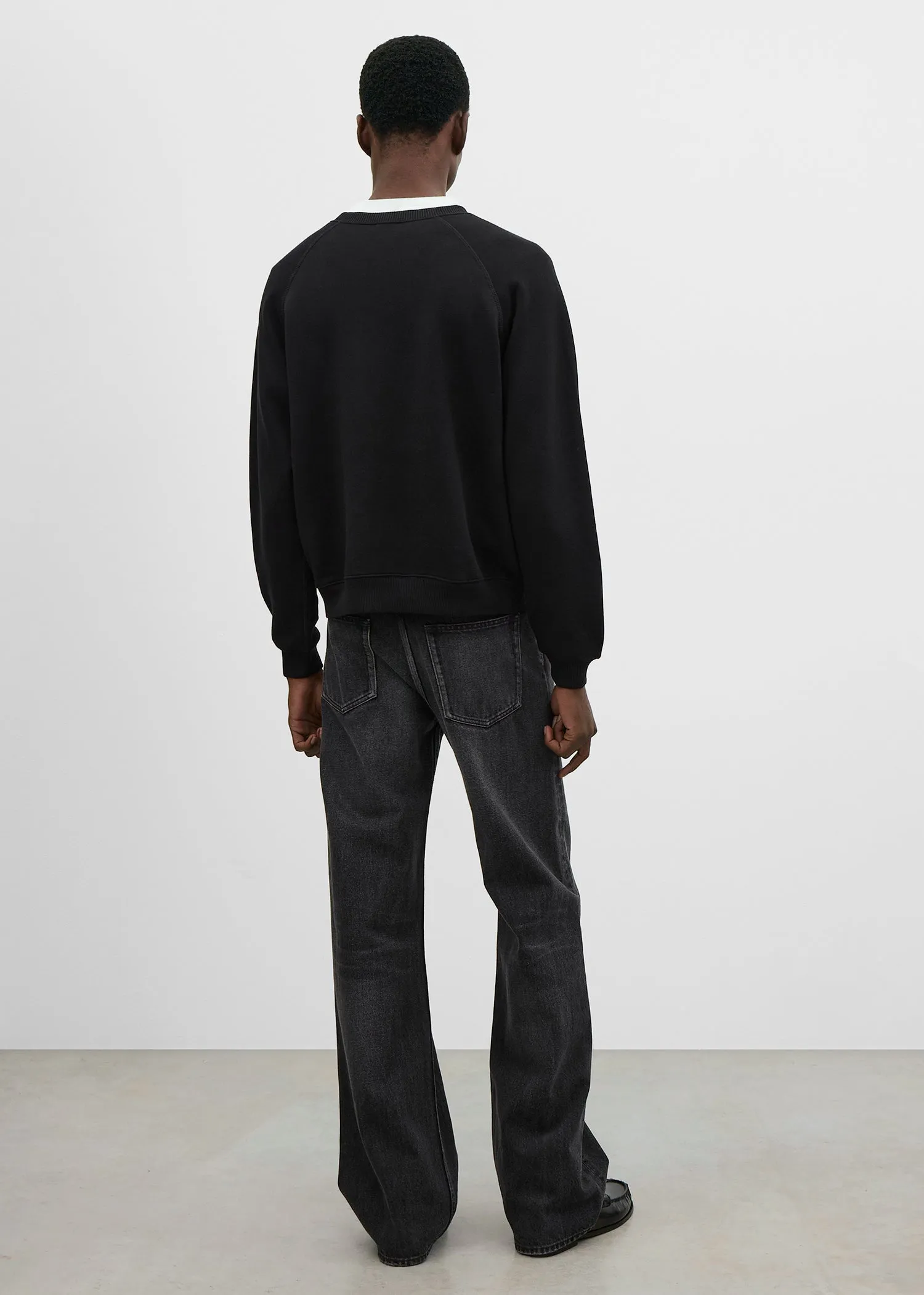 Cotton silk sweatshirt black sold by Toteme product image thumbnail 4