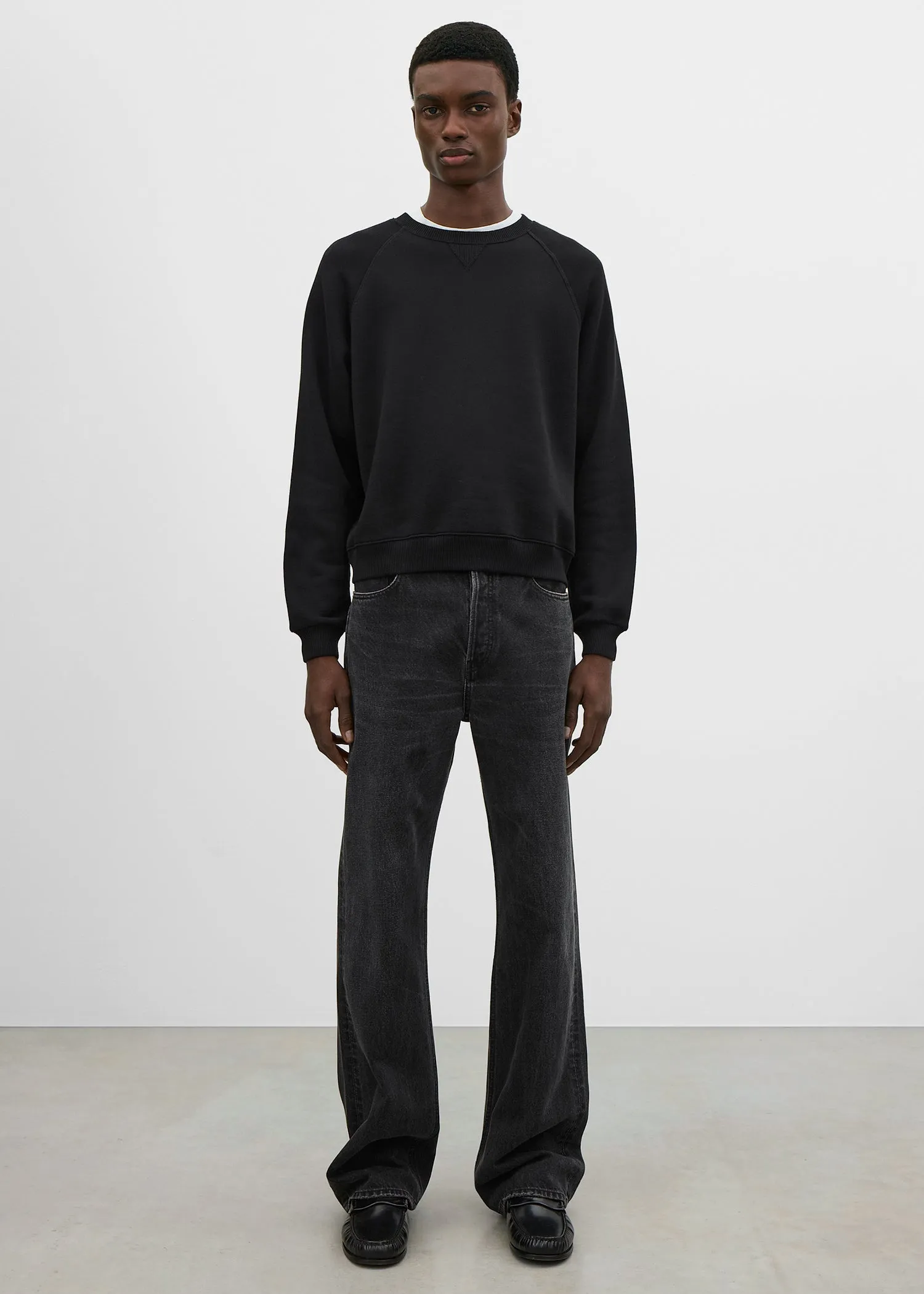 Cotton silk sweatshirt black sold by Toteme product image thumbnail 3