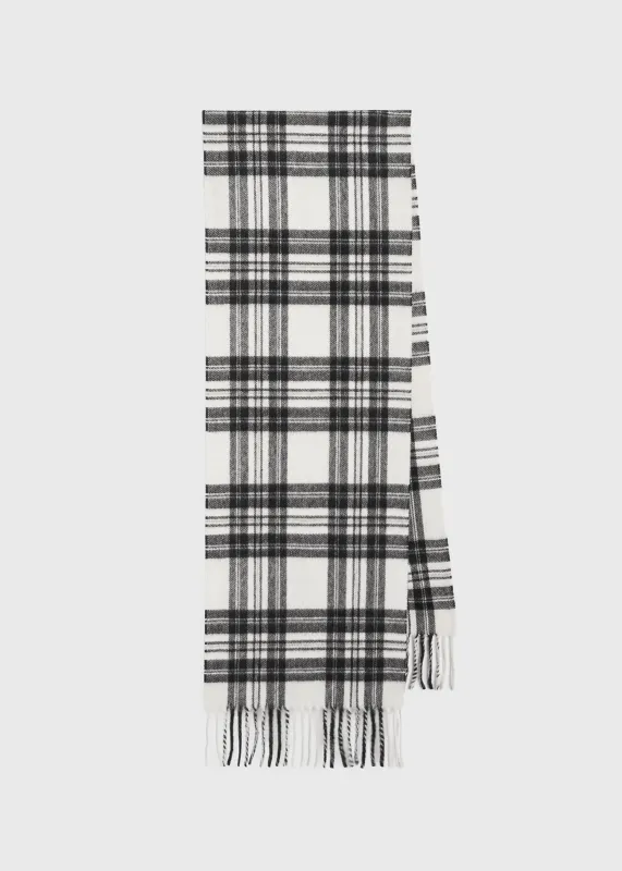 Check scarf white/black made by Toteme