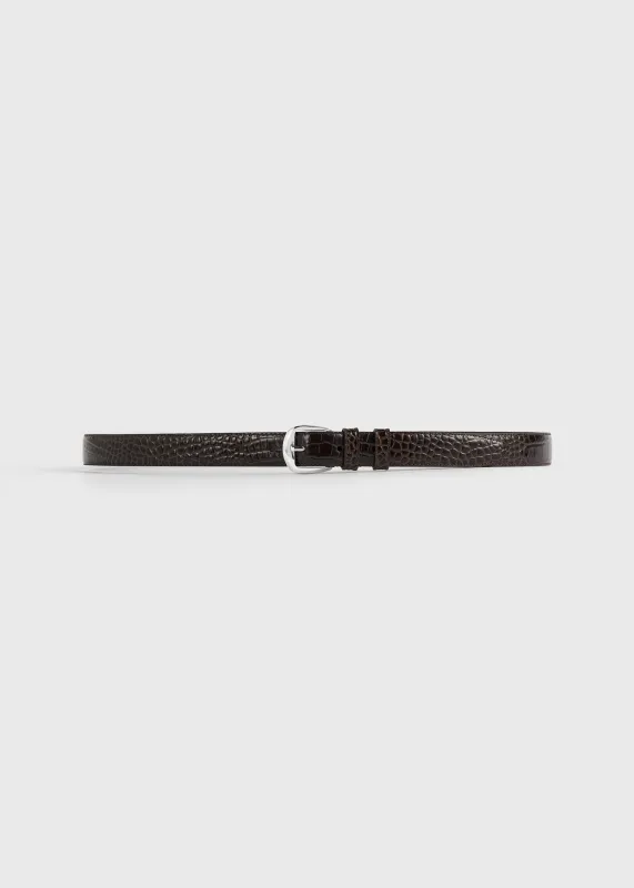 2.5cm classic belt dark brown made by Toteme