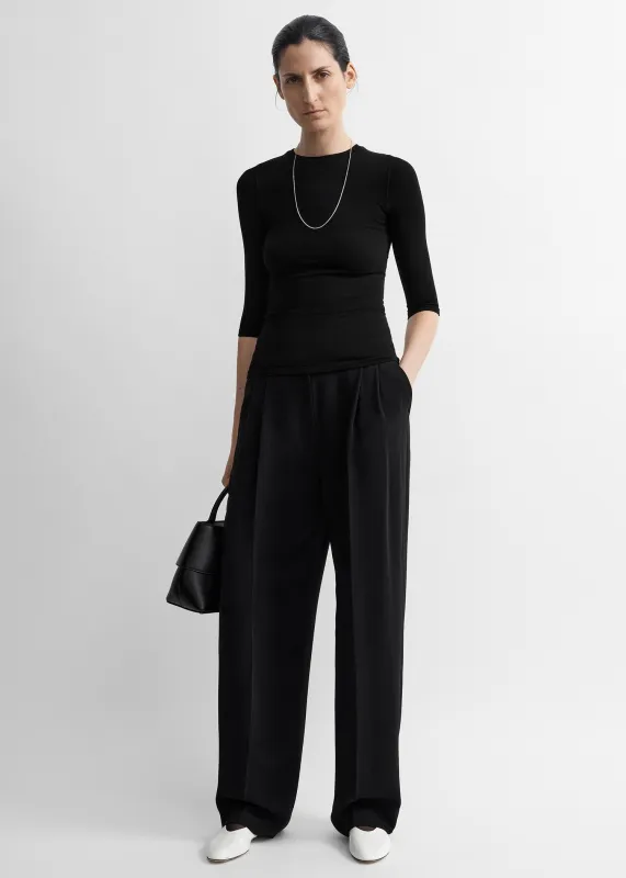 Compact jersey top black made by Toteme