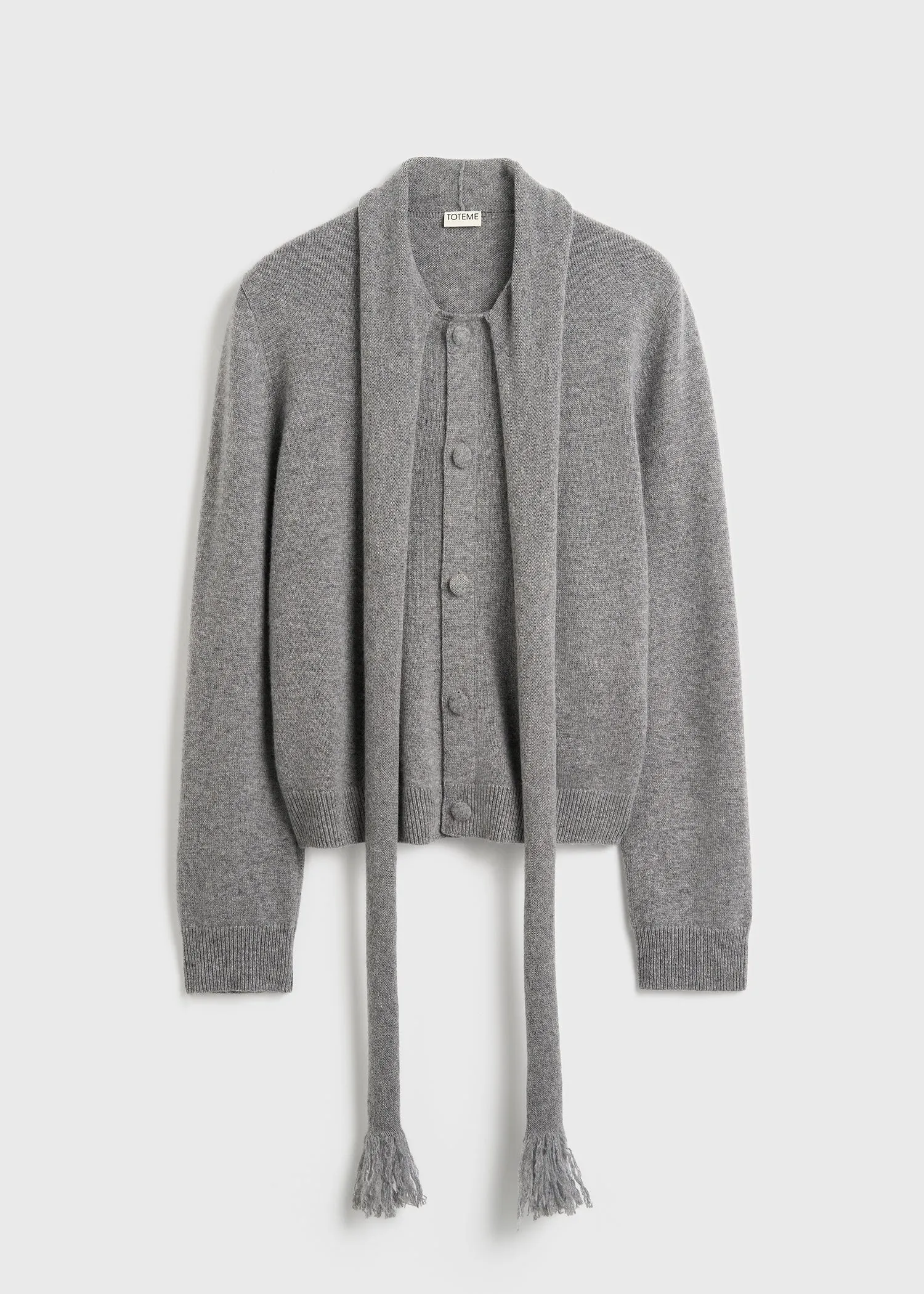 Scarf cardigan grey melange sold by Toteme product image thumbnail 5