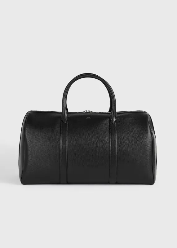 Leather weekender black made by Toteme