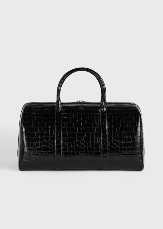 Croco-embossed weekender black made by Toteme