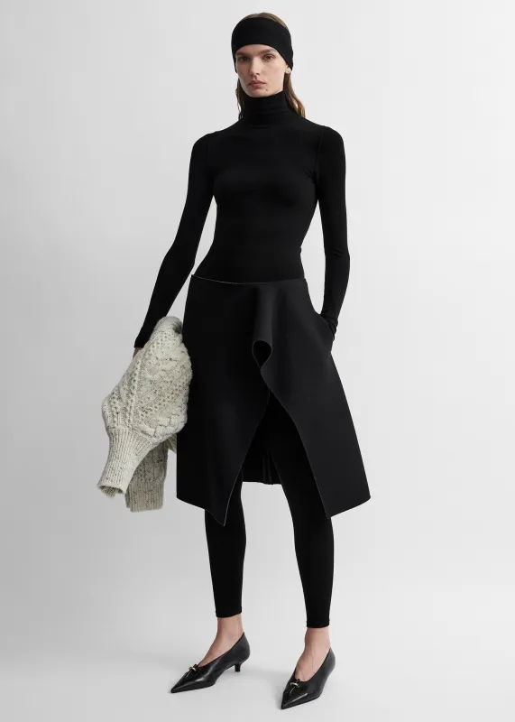 Slit scuba skirt black made by Toteme