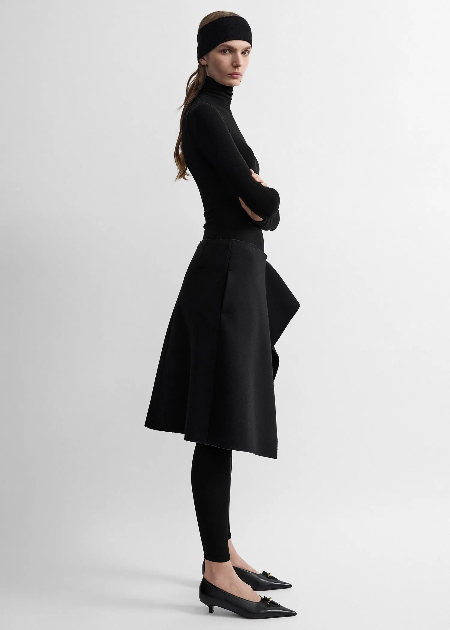Slit scuba skirt black sold by Toteme product image thumbnail 2