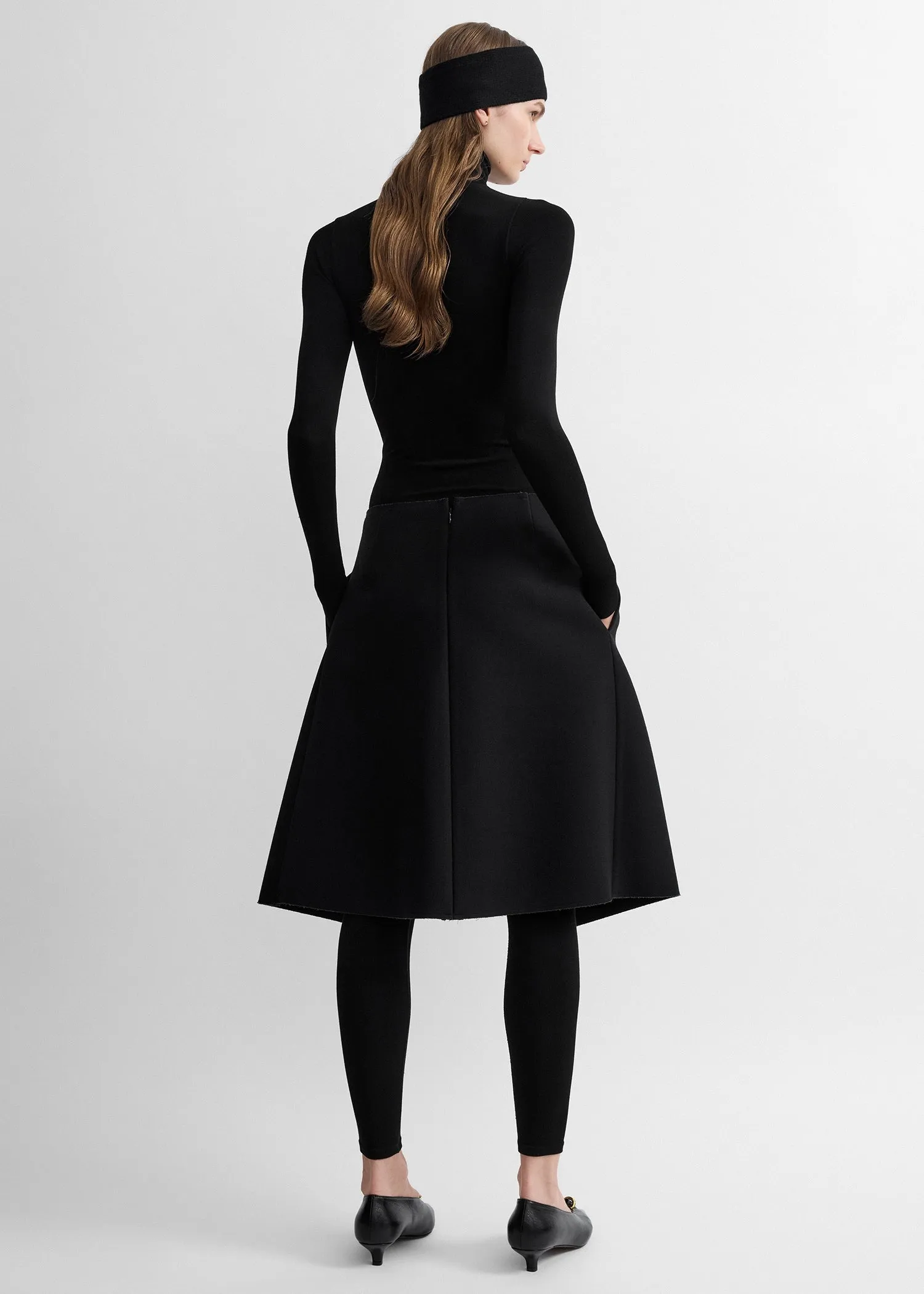 Slit scuba skirt black sold by Toteme product image thumbnail 3