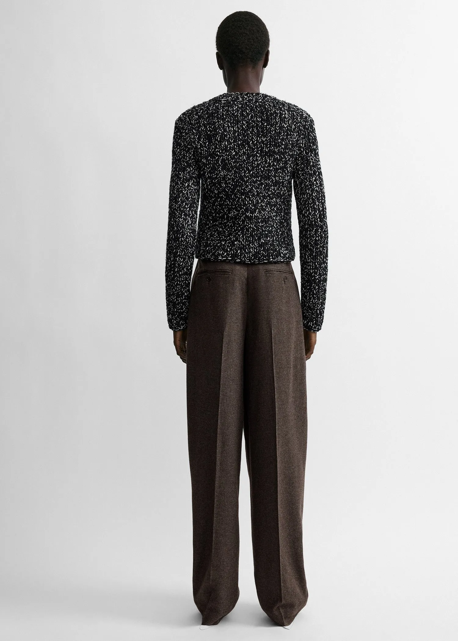 Wool silk crew neck black/ecru sold by Toteme product image thumbnail 3