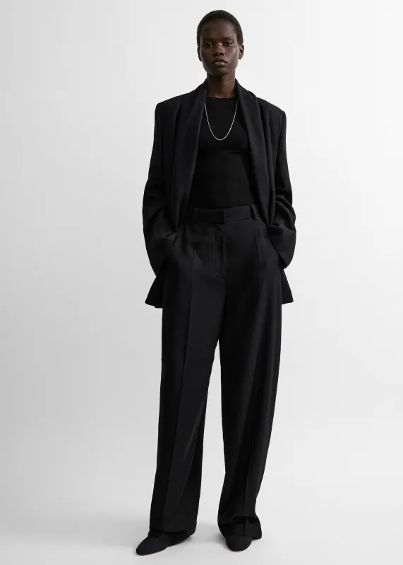 High-waist flannel trousers made by Toteme