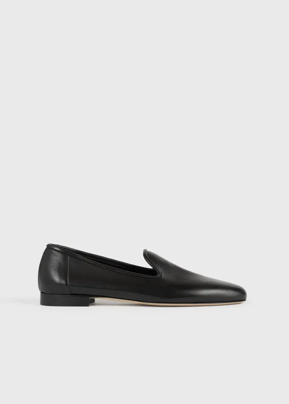 Soft nappa loafers black made by Toteme