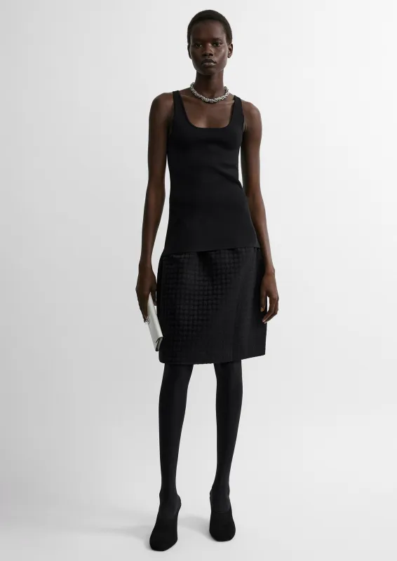Curved skirt black made by Toteme