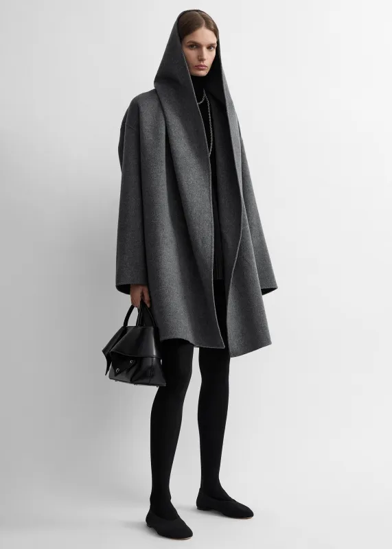 Hoodie coat grey melange made by Toteme