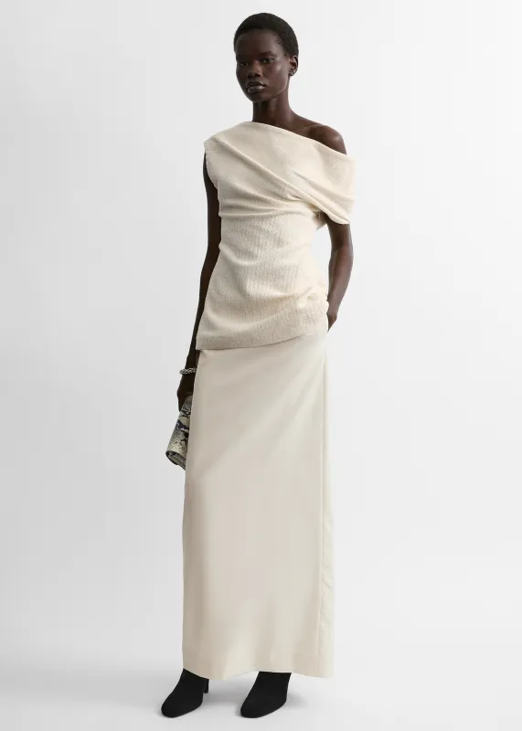 One-shoulder top ecru made by Toteme