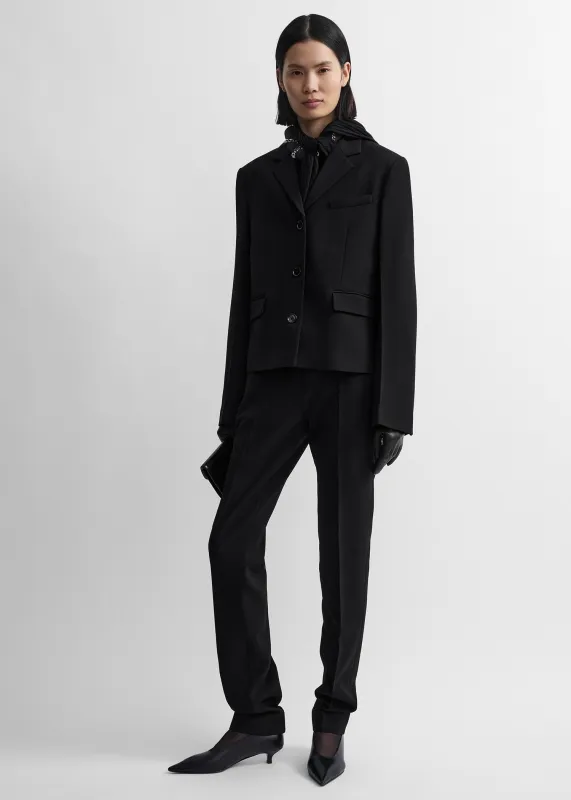 Short stretch wool blazer black made by Toteme