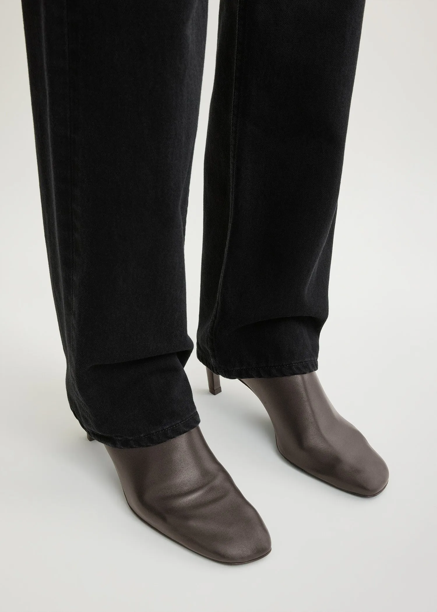 Soft nappa ankle boots bark sold by Toteme product image thumbnail 3
