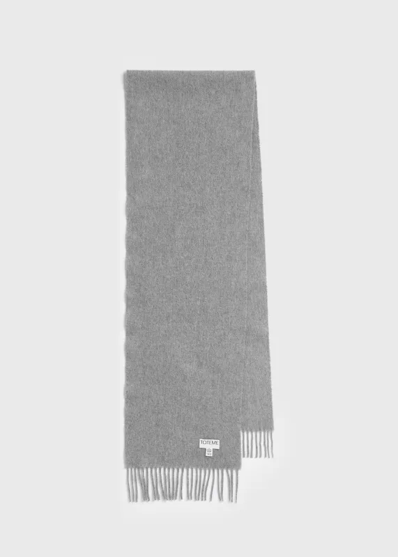 Wool scarf grey melange made by Toteme