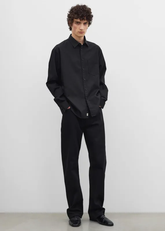Casual pocket shirt black made by Toteme