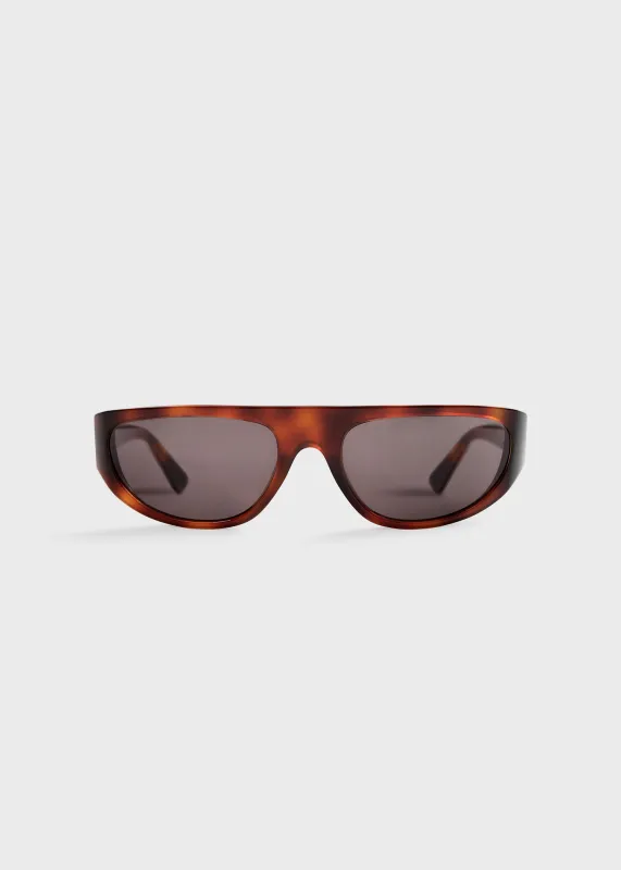 Shield sunglasses dark havana made by Toteme
