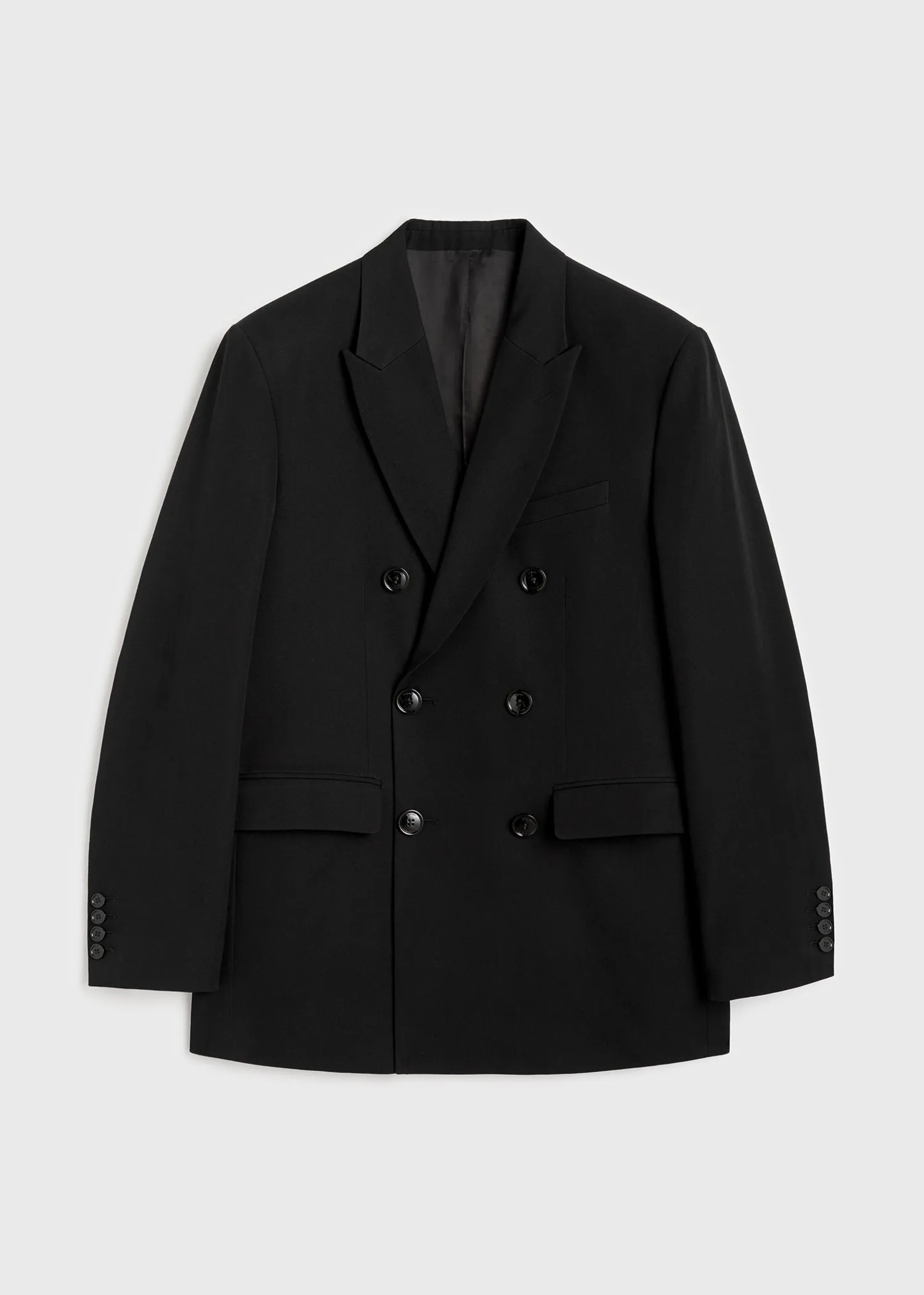 Boxy DB jacket black sold by Toteme product image thumbnail 4