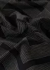 Striped monogram cotton silk scarf black sold by Toteme