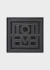 Striped monogram cotton silk scarf black sold by Toteme