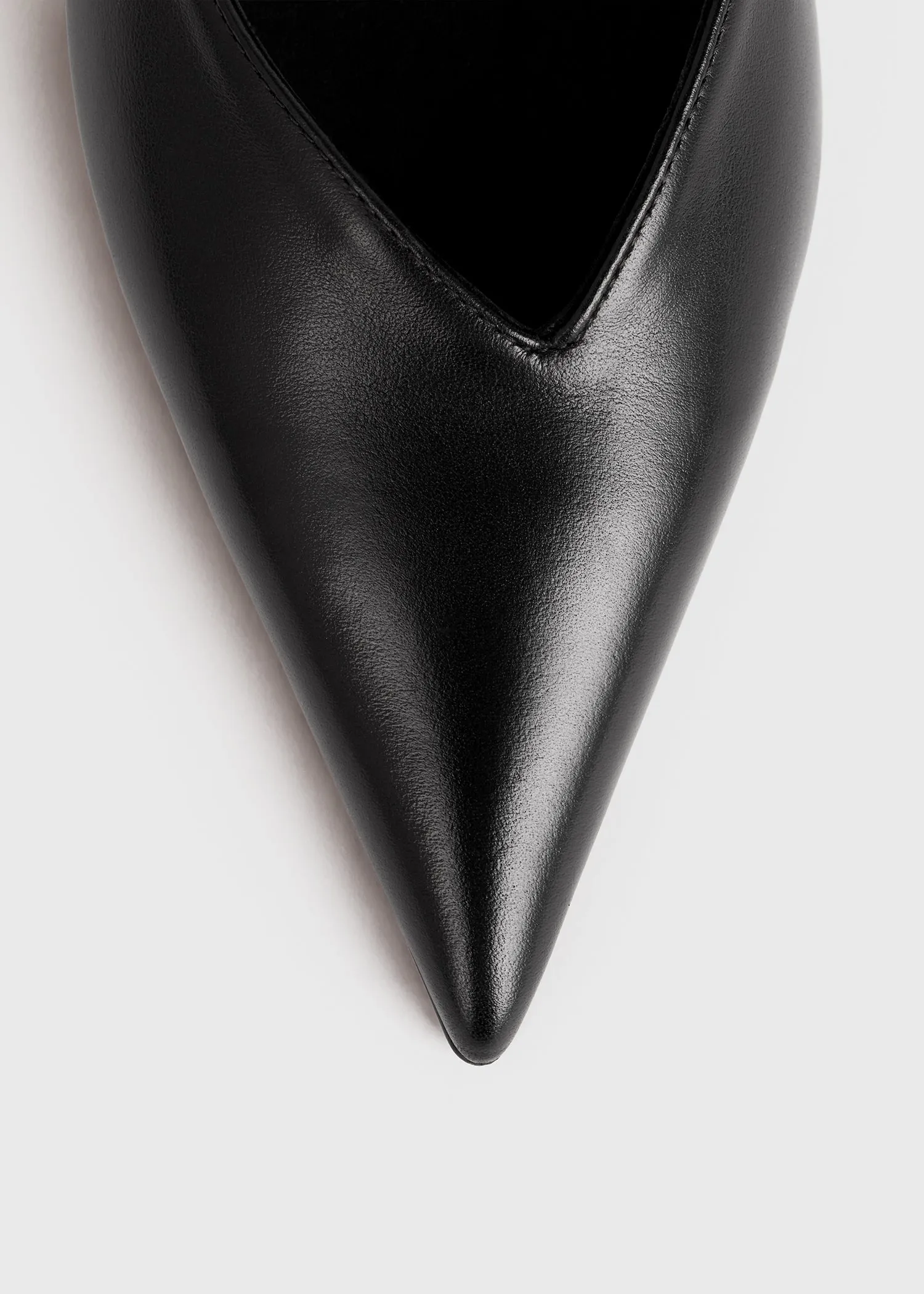 Leather asymmetric ballerinas black sold by Toteme product image thumbnail 5