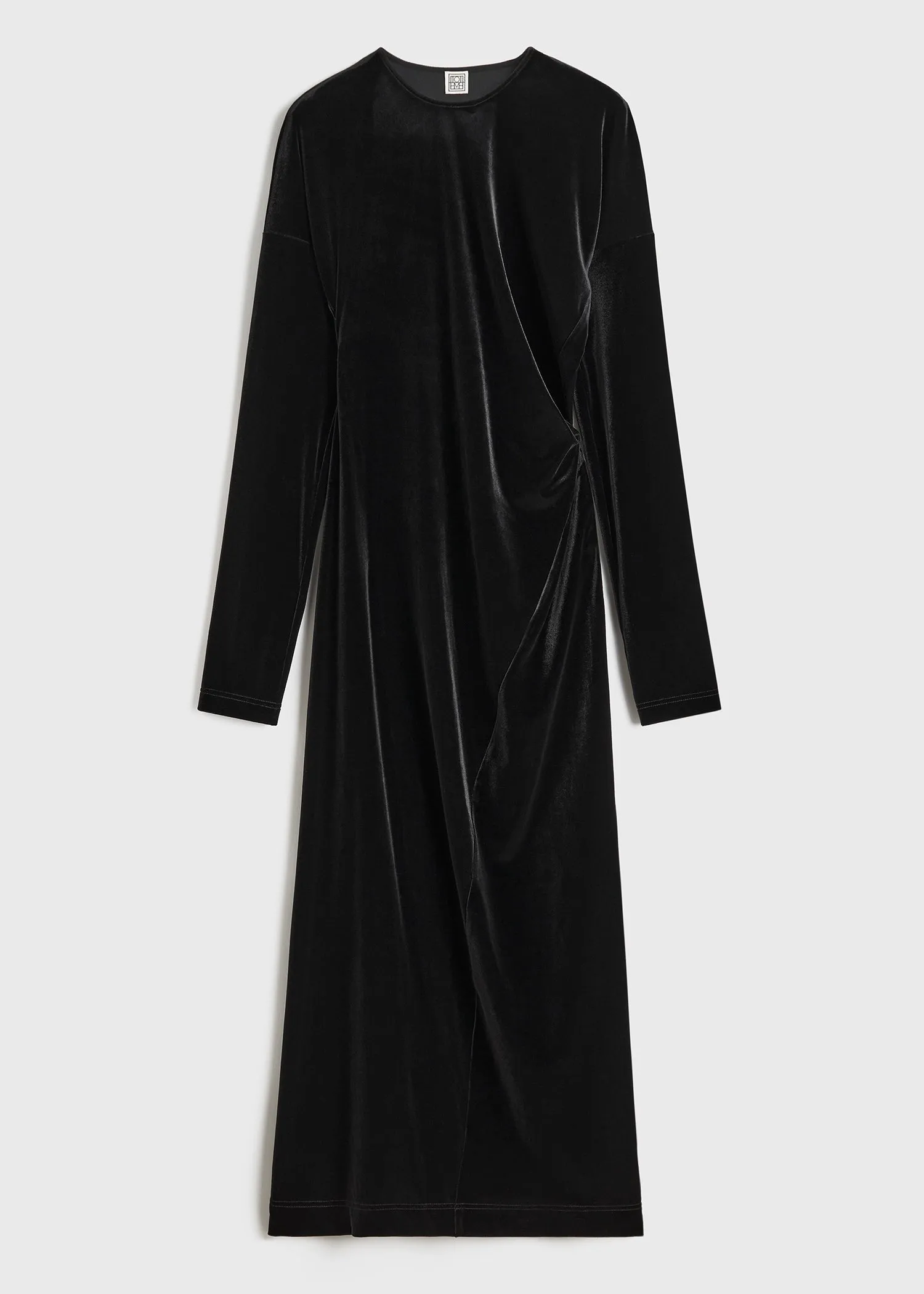 Twisted velvet dress black sold by Toteme product image thumbnail 5